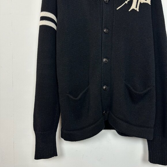 Polo Ralph Lauren P Wing Shawl Neck Cardigan Sweater Rowing Club Large - Picture 5 of 12
